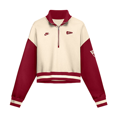Alabama Nike Legacy Colorblock Spirit Flag Phoenix Crop 1/4 Zip - main view