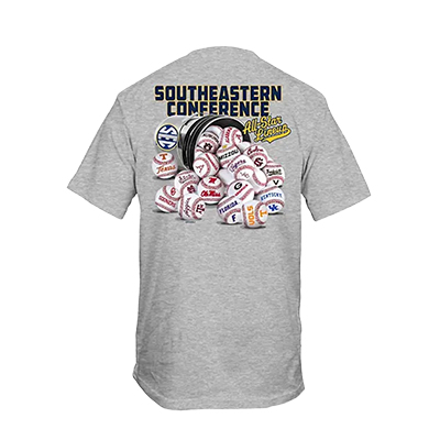 SEC BASEBALL BUCKET OF BALLS T-SHIRT