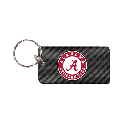 Alabama Circle Logo Carbon Rectangle Keychain - main view