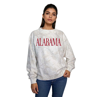 Alabama Hampton Mock Neck Camo Crew Bold And Classy - main view