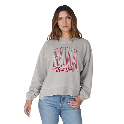 Alabama Burnout Boxy Crew  Glam It Up - main view