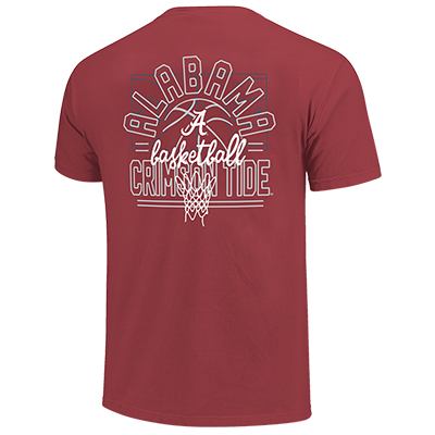 ALABAMA THIN LINE SHALLOW NET BASKETBALL COMFORT COLOR POCKET T-SHIRT -  1
