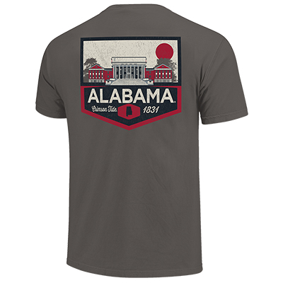 ALABAMA CAMPUS TWO TONE BADGE COMFORT COLOR T-SHIRT -  1