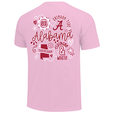 ALABAMA DOTS AND DOODLES COMFORT COLOR POCKET T-SHIRT -  1