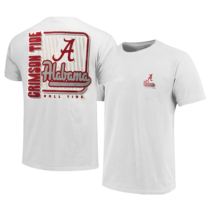 Alabama Striped Sign Script Tshirt (SKU 1427956042) Alabama Striped Sign Script Tshirt - main view