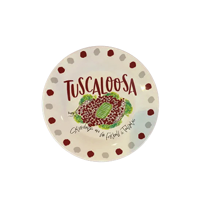Saturdays Are Made For Football & Tailgates Melamine Set Of 4 Plates - main view