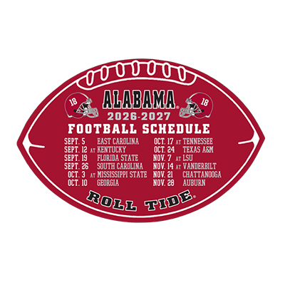 Alabama 2026 Football Schedule Magnet - main view