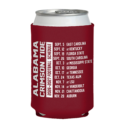 Alabama 2026 Football Schedule Can Cooler - main view