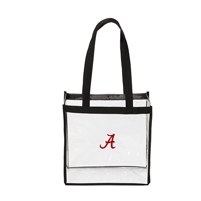 Script A Zipper Clear Stadium Tote - main view