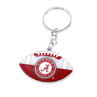 Alabama Glitter Football Keychain - main view