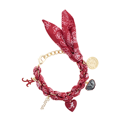 Alabama Crimson Tide Bandana Charm Bracelet - main view
