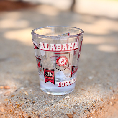 Alabama Stained Glass Pennant Wrap Shot Glass - main view