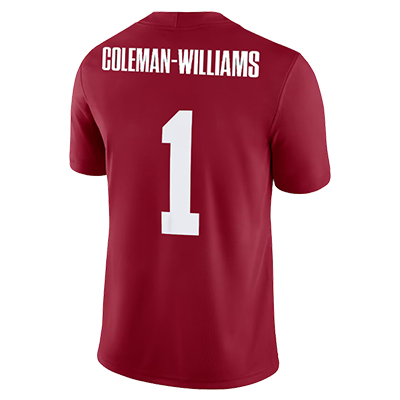 CUSTOM JERSEY #1 WR RYAN COLEMAN-WILLIAMS SIZE LG -  2