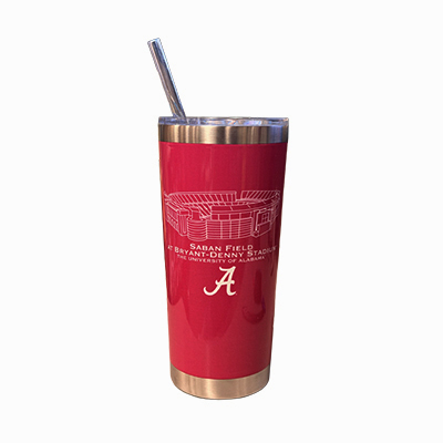 Alabama Saban Field Stadium Stainless Tumbler - main view
