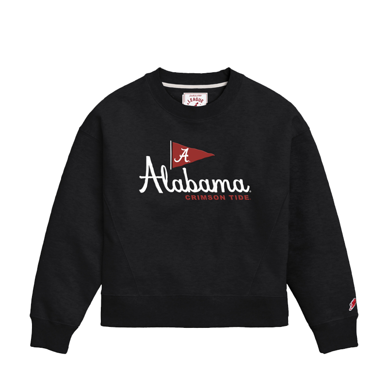 Alabama Crimson Tide Script A Boxy Crew Sweatshirt (SKU 1429808043) Alabama Crimson Tide Script A Boxy Crew Sweatshirt - main view