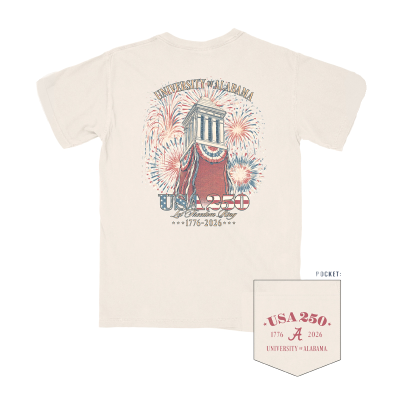 Alabama America's 250Th Birthday Celebration With Denny Chimes Comfort Color T-Shirt (SKU 14312007102) Alabama America's 250Th Birthday Celebration With Denny Chimes Comfort Color T-Shirt - main view