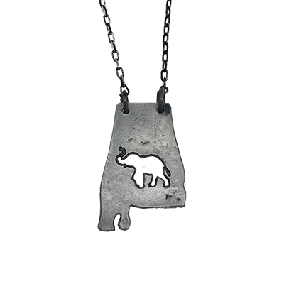 State Necklace With Elephant - main view